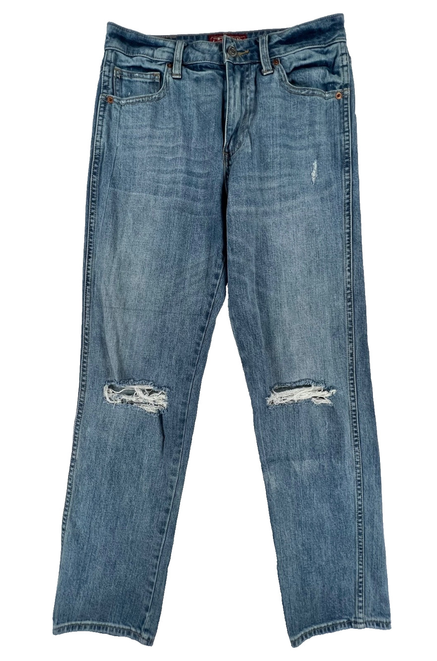 Lucky Brand - The High-Rise Tomboy Distressed Straight Blue Jeans (Size 2 / 26)